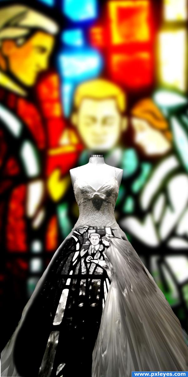Creation of Wedding in Stain Glass: Final Result